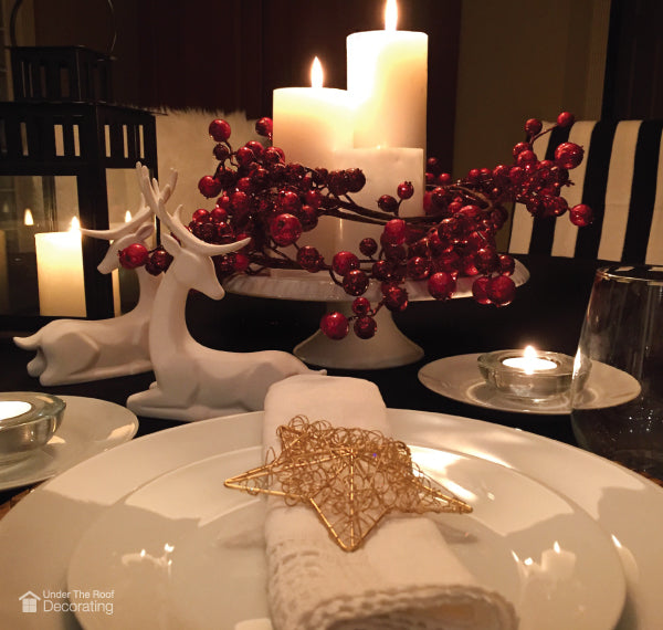 Easy Christmas centerpiece idea